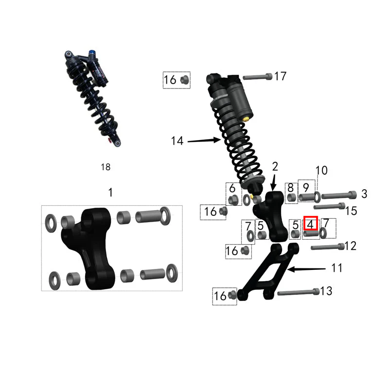 Casquillo separador (Ø12-Ø8-29)